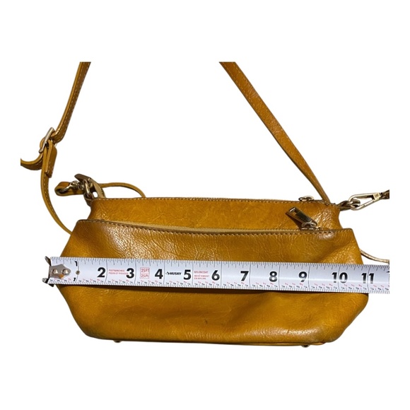 Divina Firenze mustard yellow leather crossbody bag - Picture 6 of 14